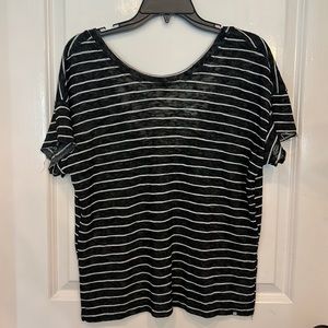 Billabong slub shirt, black with white stripes, Sz S